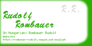 rudolf rombauer business card